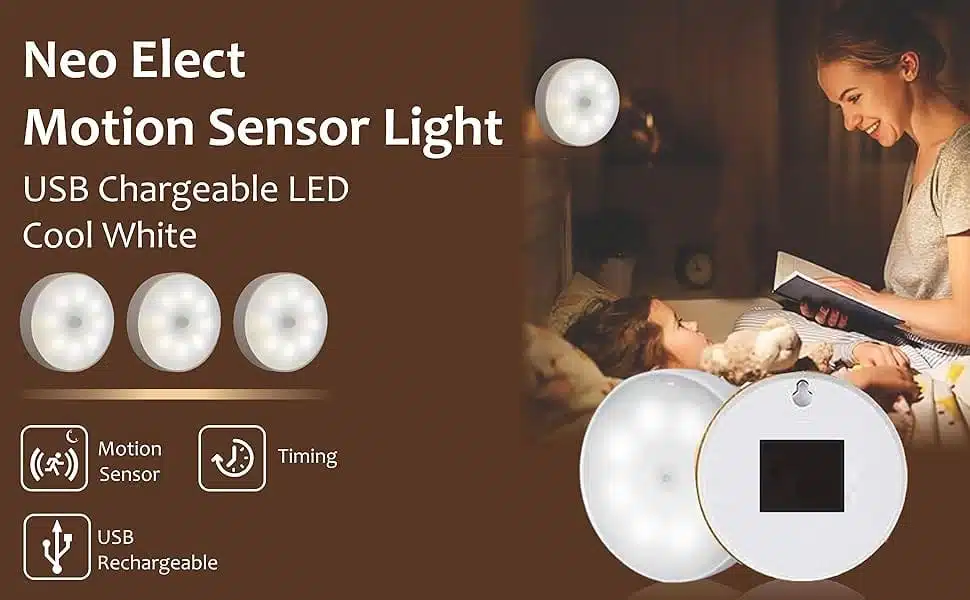 Neo Elect Motion Sensor Light - USB Chargeable LED Cool White
