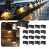 Neo Elect Solar Fence Outdoor LED Light for Steps Stairs Fence Railing (Pack of 16)