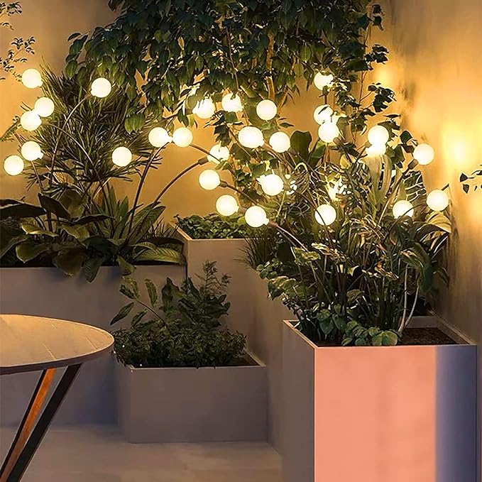 Neo Elect Firefly Solar Lights Outdoor Decoration Waterproof for Garden Balcony (Pack of 1)