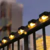 Neo Elect Solar Fence Outdoor LED Lights for Steps Stairs Fence Railing (Pack of 8)