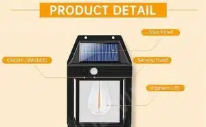 Neo Elect Solar Wall Lamp Single Bulb - Product Details