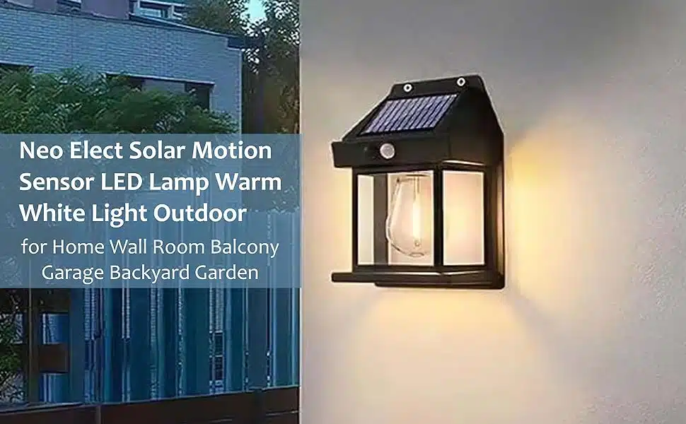 Neo Elect Solar Wall Lamp Single Bulb Hero Image