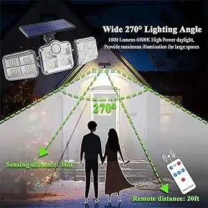 270 degree lighting with 3 adjustable heads