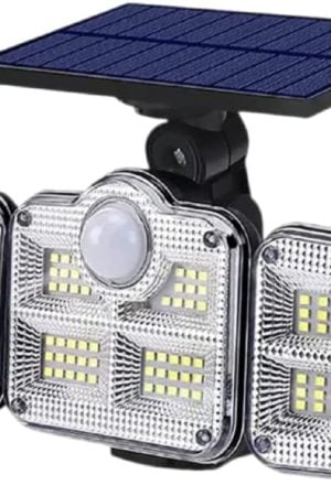 Neo Elect Solar Motion Sensor Light with 122 LED and 3 Adjustable Heads with 270 degree rotation and remote control