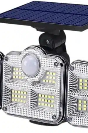 Neo Elect Solar Motion Sensor Light with 122 LED and 3 Adjustable Heads with 270 degree rotation and remote control