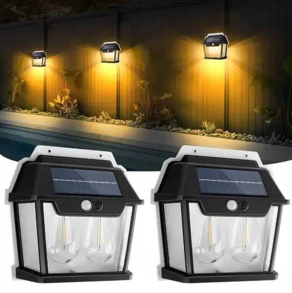 Pack of 2 - Neo Elect Solar Motion Sensor Light - Double LED Lamp