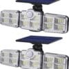Neo Elect Solar Motion Sensor LED Light with 122 LEDs and 3 Adjustable Heads and Remote Control (Pack of 2)