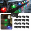 Neo Elect Solar Fence Outdoor LED Light for Steps Stairs Fence Railing (Pack of 32, RGB)