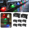 Neo Elect Solar Fence Outdoor LED Light for Steps Stairs Fence Railing (Pack of 8, RGB)