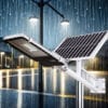 NeoElect Semi Integrated Solar Street Light 60W (Cool White, Aluminum Body, with Pole & Remote)