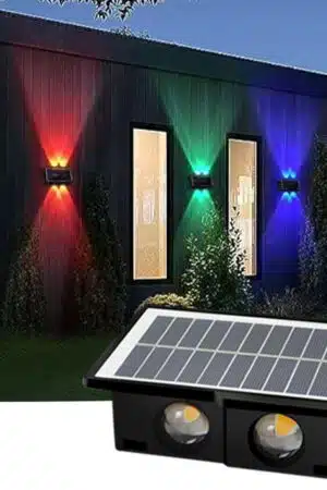 NeoElect Solar Wall Light - 4 LED - RGB