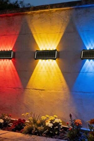 NeoElect Solar Wall Light - 10 LED - RGB - Neo Elect NeoElect Solar Wall Light - 10 LED - RGB