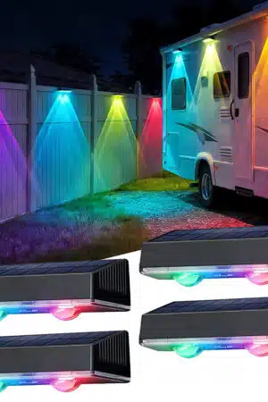 NeoElect Solar Double LED Fence Light - 7 Color